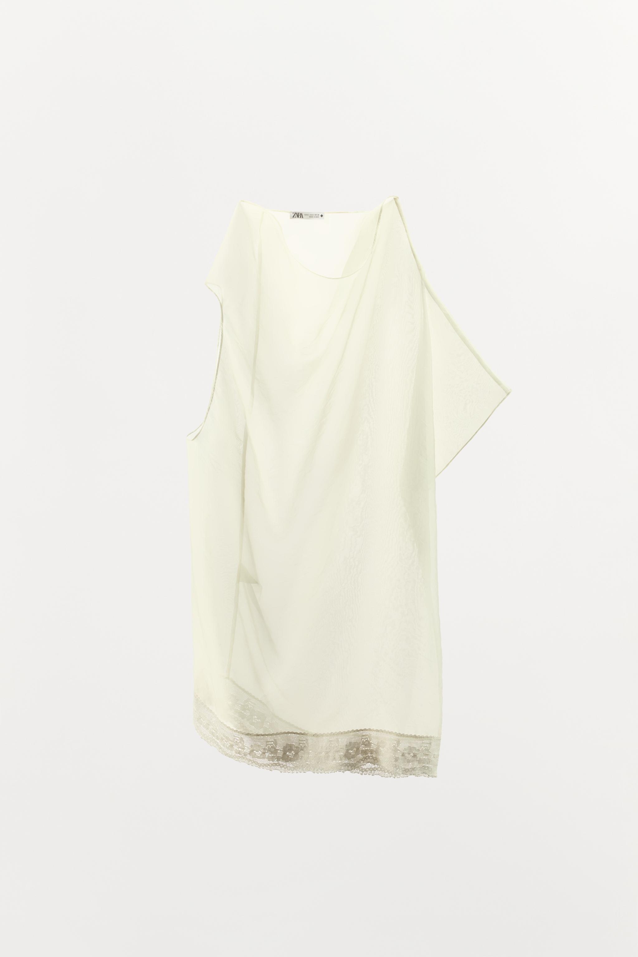 TOP EN ORGANZA ET DENTELLE
